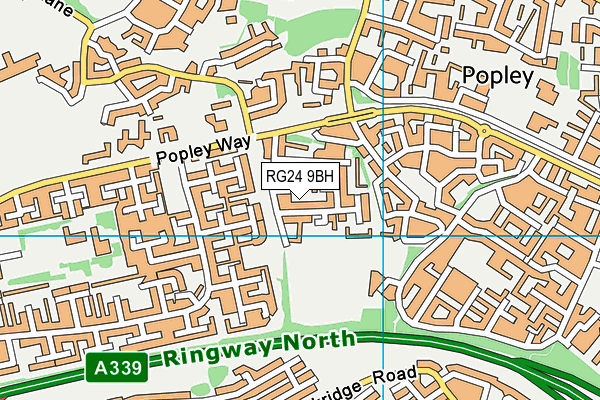 RG24 9BH map - OS VectorMap District (Ordnance Survey)