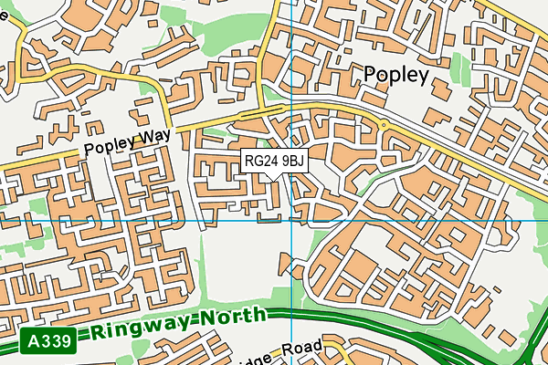 RG24 9BJ map - OS VectorMap District (Ordnance Survey)