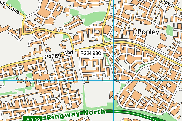 RG24 9BQ map - OS VectorMap District (Ordnance Survey)