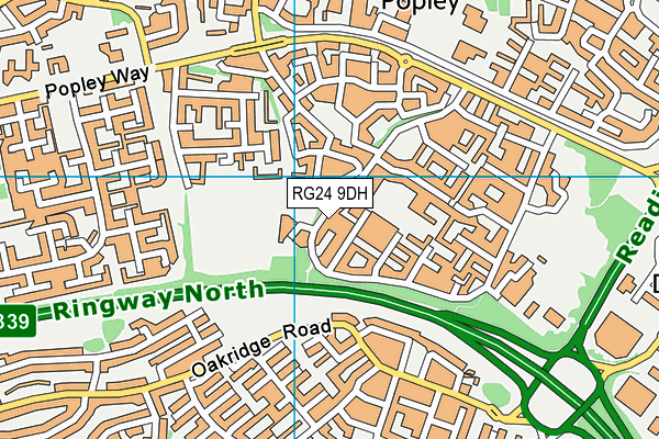 RG24 9DH map - OS VectorMap District (Ordnance Survey)