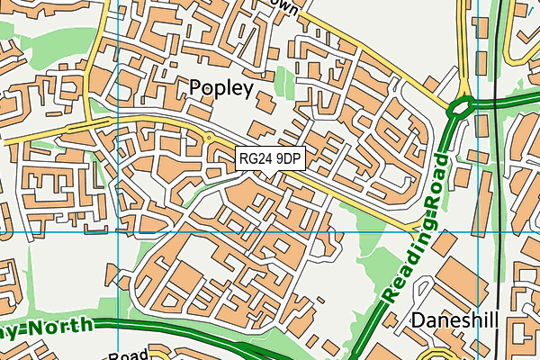 RG24 9DP map - OS VectorMap District (Ordnance Survey)
