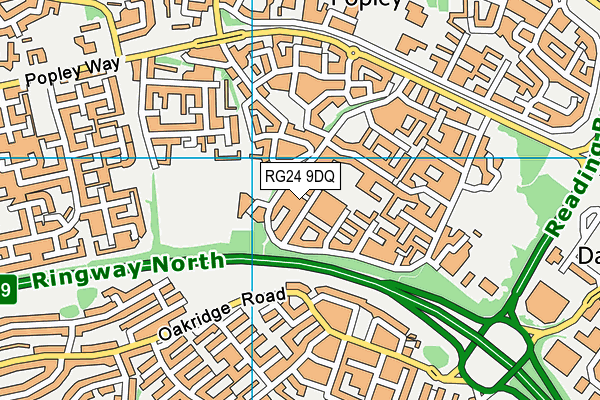 RG24 9DQ map - OS VectorMap District (Ordnance Survey)