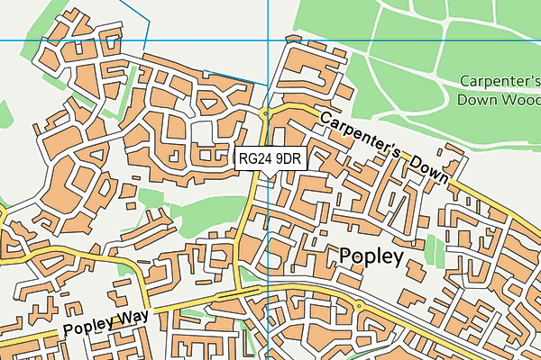 RG24 9DR map - OS VectorMap District (Ordnance Survey)