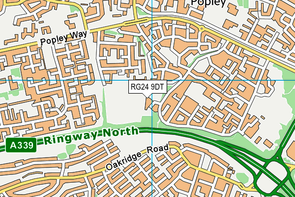 RG24 9DT map - OS VectorMap District (Ordnance Survey)