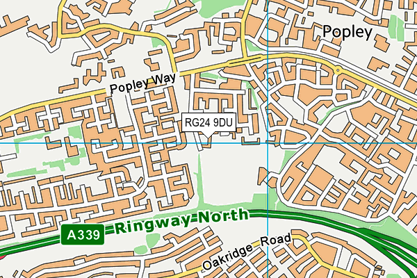 RG24 9DU map - OS VectorMap District (Ordnance Survey)