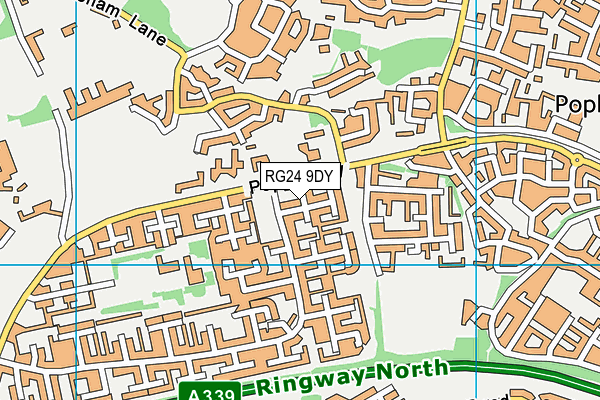 RG24 9DY map - OS VectorMap District (Ordnance Survey)