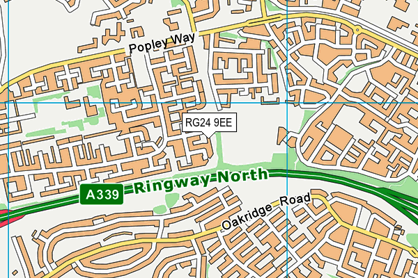 RG24 9EE map - OS VectorMap District (Ordnance Survey)