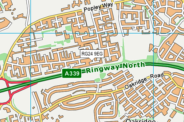 RG24 9EG map - OS VectorMap District (Ordnance Survey)