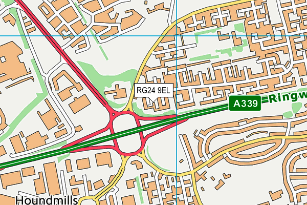 RG24 9EL map - OS VectorMap District (Ordnance Survey)