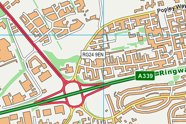 RG24 9EN map - OS VectorMap District (Ordnance Survey)