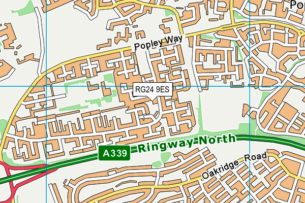 RG24 9ES map - OS VectorMap District (Ordnance Survey)