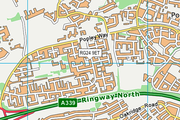 RG24 9ET map - OS VectorMap District (Ordnance Survey)