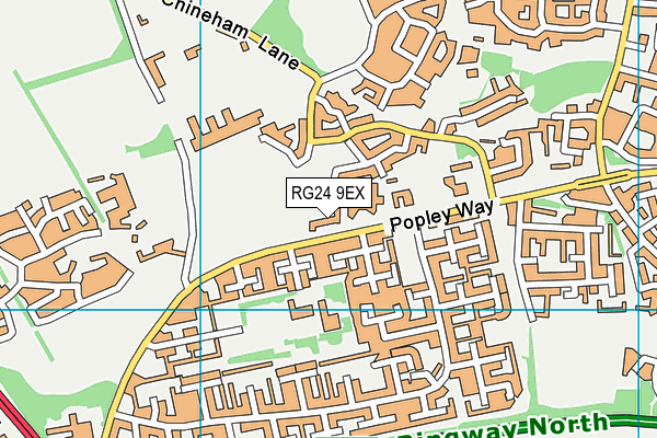 RG24 9EX map - OS VectorMap District (Ordnance Survey)