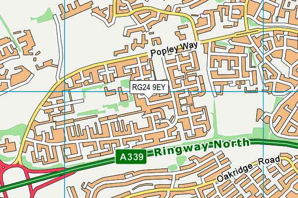 RG24 9EY map - OS VectorMap District (Ordnance Survey)