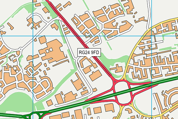 RG24 9FD map - OS VectorMap District (Ordnance Survey)