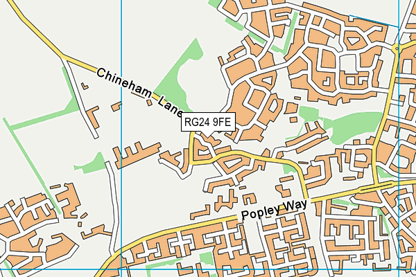 RG24 9FE map - OS VectorMap District (Ordnance Survey)