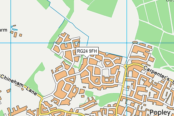 RG24 9FH map - OS VectorMap District (Ordnance Survey)