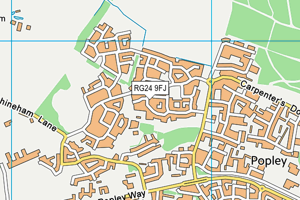 RG24 9FJ map - OS VectorMap District (Ordnance Survey)