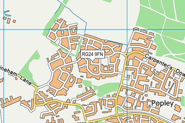 RG24 9FN map - OS VectorMap District (Ordnance Survey)