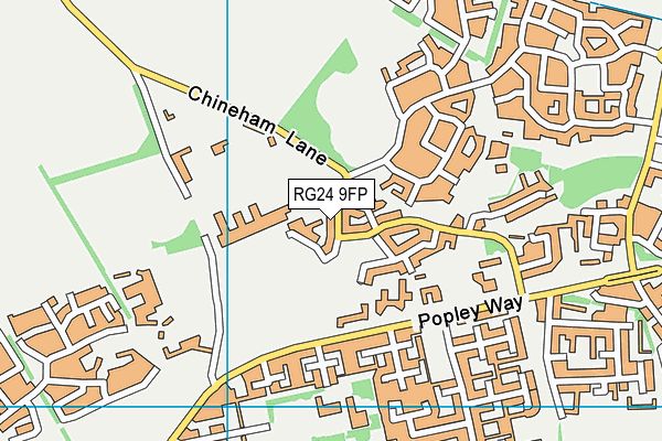 RG24 9FP map - OS VectorMap District (Ordnance Survey)