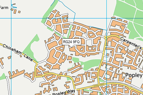 RG24 9FQ map - OS VectorMap District (Ordnance Survey)
