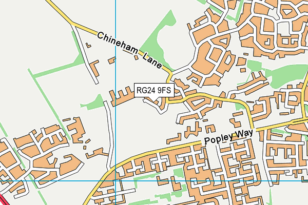 RG24 9FS map - OS VectorMap District (Ordnance Survey)