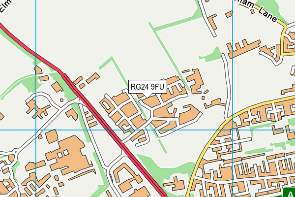 RG24 9FU map - OS VectorMap District (Ordnance Survey)