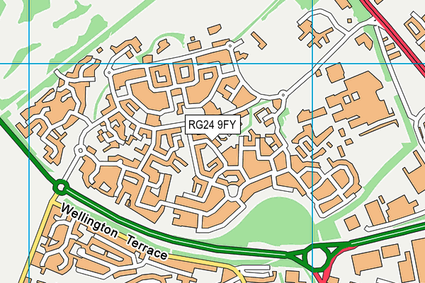 RG24 9FY map - OS VectorMap District (Ordnance Survey)