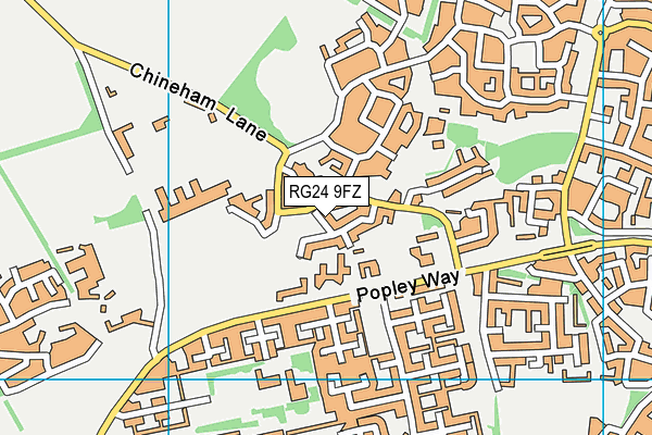 RG24 9FZ map - OS VectorMap District (Ordnance Survey)