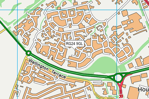 RG24 9GL map - OS VectorMap District (Ordnance Survey)