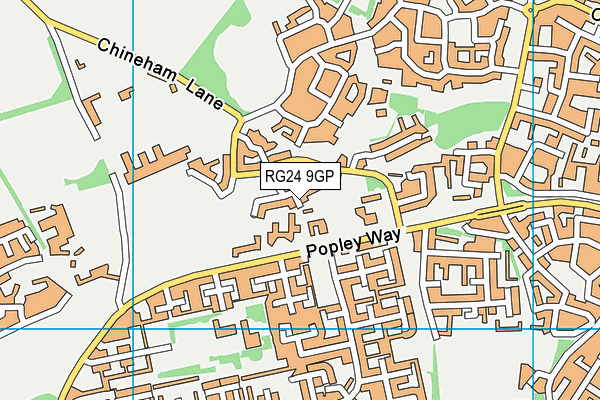 RG24 9GP map - OS VectorMap District (Ordnance Survey)