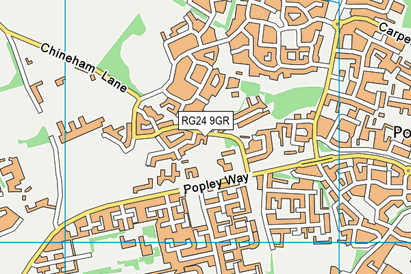 RG24 9GR map - OS VectorMap District (Ordnance Survey)