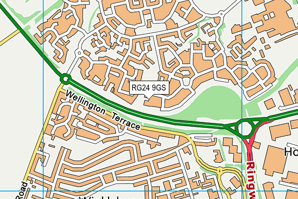 RG24 9GS map - OS VectorMap District (Ordnance Survey)