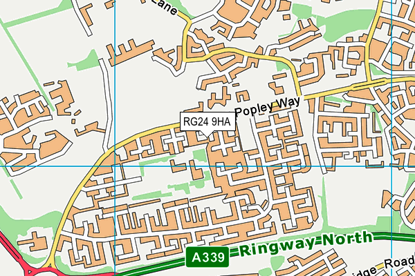 RG24 9HA map - OS VectorMap District (Ordnance Survey)