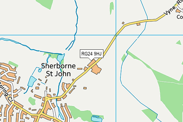 RG24 9HJ map - OS VectorMap District (Ordnance Survey)