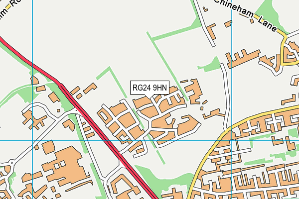RG24 9HN map - OS VectorMap District (Ordnance Survey)