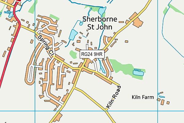 RG24 9HR map - OS VectorMap District (Ordnance Survey)