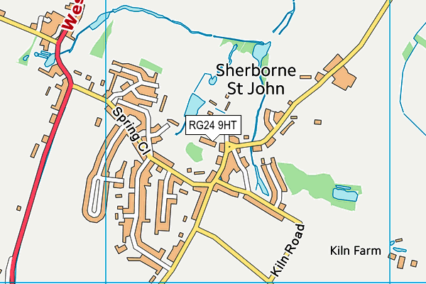 Sherborne St John Church of England Primary School map (RG24 9HT) - OS VectorMap District (Ordnance Survey)