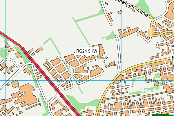 RG24 9HW map - OS VectorMap District (Ordnance Survey)