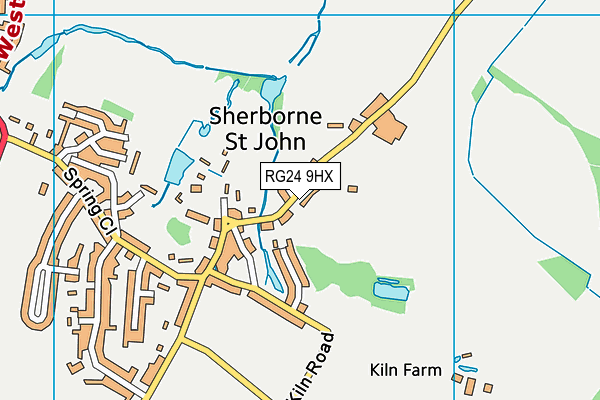 Chute Recreation Ground map (RG24 9HX) - OS VectorMap District (Ordnance Survey)