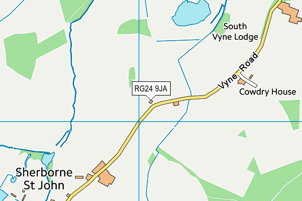 RG24 9JA map - OS VectorMap District (Ordnance Survey)