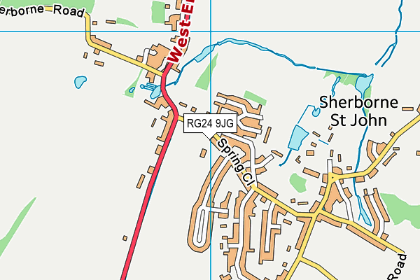 RG24 9JG map - OS VectorMap District (Ordnance Survey)