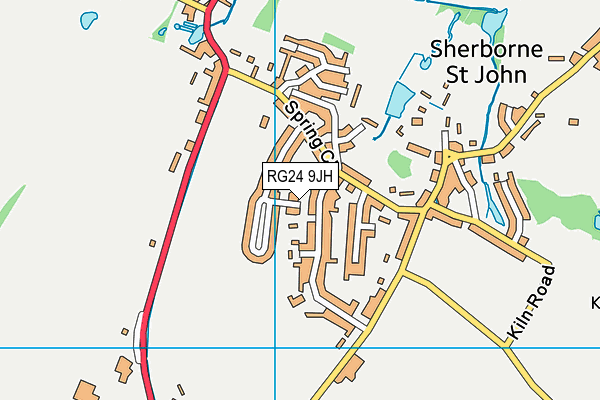 RG24 9JH map - OS VectorMap District (Ordnance Survey)