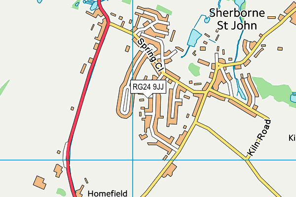 RG24 9JJ map - OS VectorMap District (Ordnance Survey)