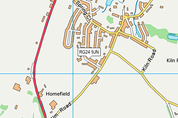 RG24 9JN map - OS VectorMap District (Ordnance Survey)