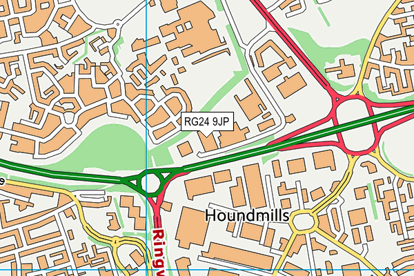 RG24 9JP map - OS VectorMap District (Ordnance Survey)