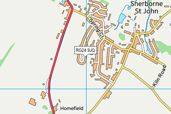 RG24 9JQ map - OS VectorMap District (Ordnance Survey)