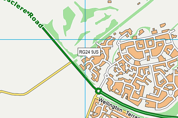 RG24 9JS map - OS VectorMap District (Ordnance Survey)