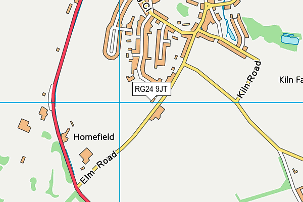 RG24 9JT map - OS VectorMap District (Ordnance Survey)