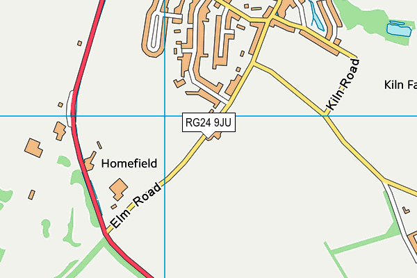 RG24 9JU map - OS VectorMap District (Ordnance Survey)